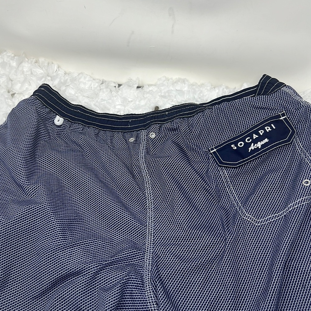 SOCAPRI Blue Swim Trunk Men’s XXXL Hand Made In Italy
